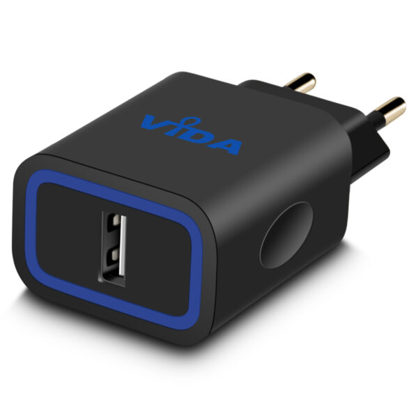 Vida IT VS1 Fast 1-Port USB Wall Charger 5V 2.4A Mains Adapter (EU Plug) Vida IT VS1 Fast 1-Port USB Wall Charger 5V 2.4A Mains Adapter (EU Plug)