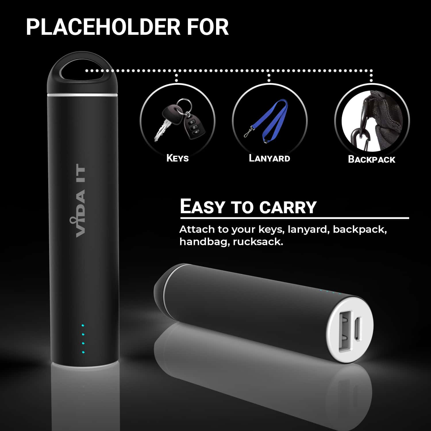 Vida IT D30X Tube Power Bank 2500mAh Portable Charger - Image 4