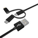 Vida IT V-C5 Braided 3-in-1 USB Cable Micro USB/iPhone/USB-C Vida IT V-C5 Braided 3-in-1 USB Cable Micro USB/iPhone/USB-C