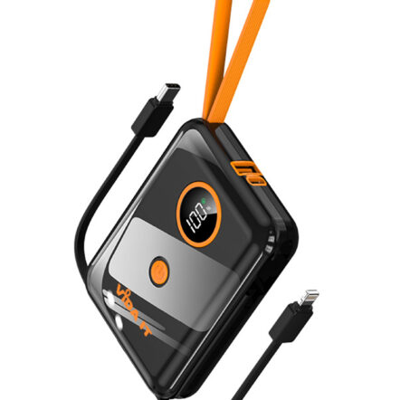 Vida IT vGo 10000mAh Power bank for heating clothing and mobile phones with built in cables for both iphone and android phones